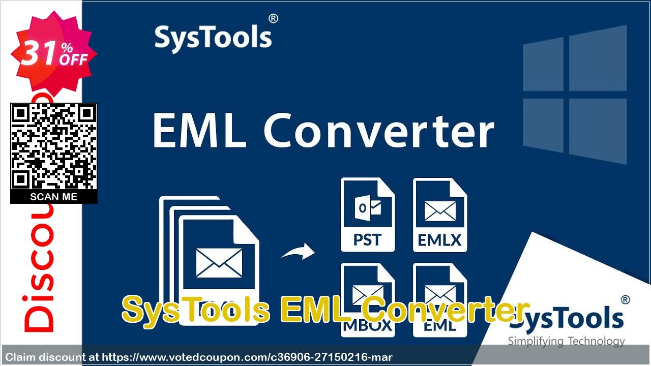 SysTools EML Converter Coupon Code Apr 2024, 31% OFF - VotedCoupon