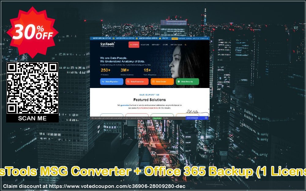SysTools MSG Converter + Office 365 Backup, 1 Plan  Coupon Code Dec 2023, 30% OFF - VotedCoupon