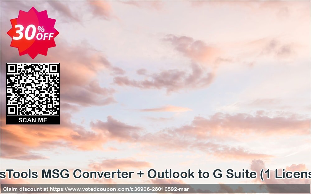 SysTools MSG Converter + Outlook to G Suite, 1 Plan  Coupon Code Apr 2024, 30% OFF - VotedCoupon