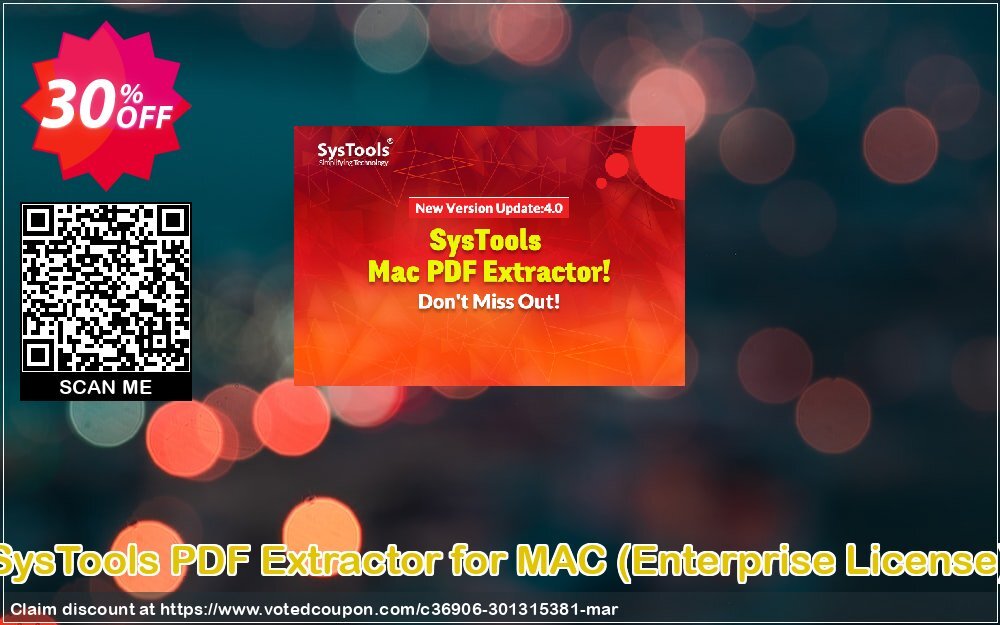 SysTools PDF Extractor for MAC, Enterprise Plan  Coupon Code Apr 2024, 30% OFF - VotedCoupon