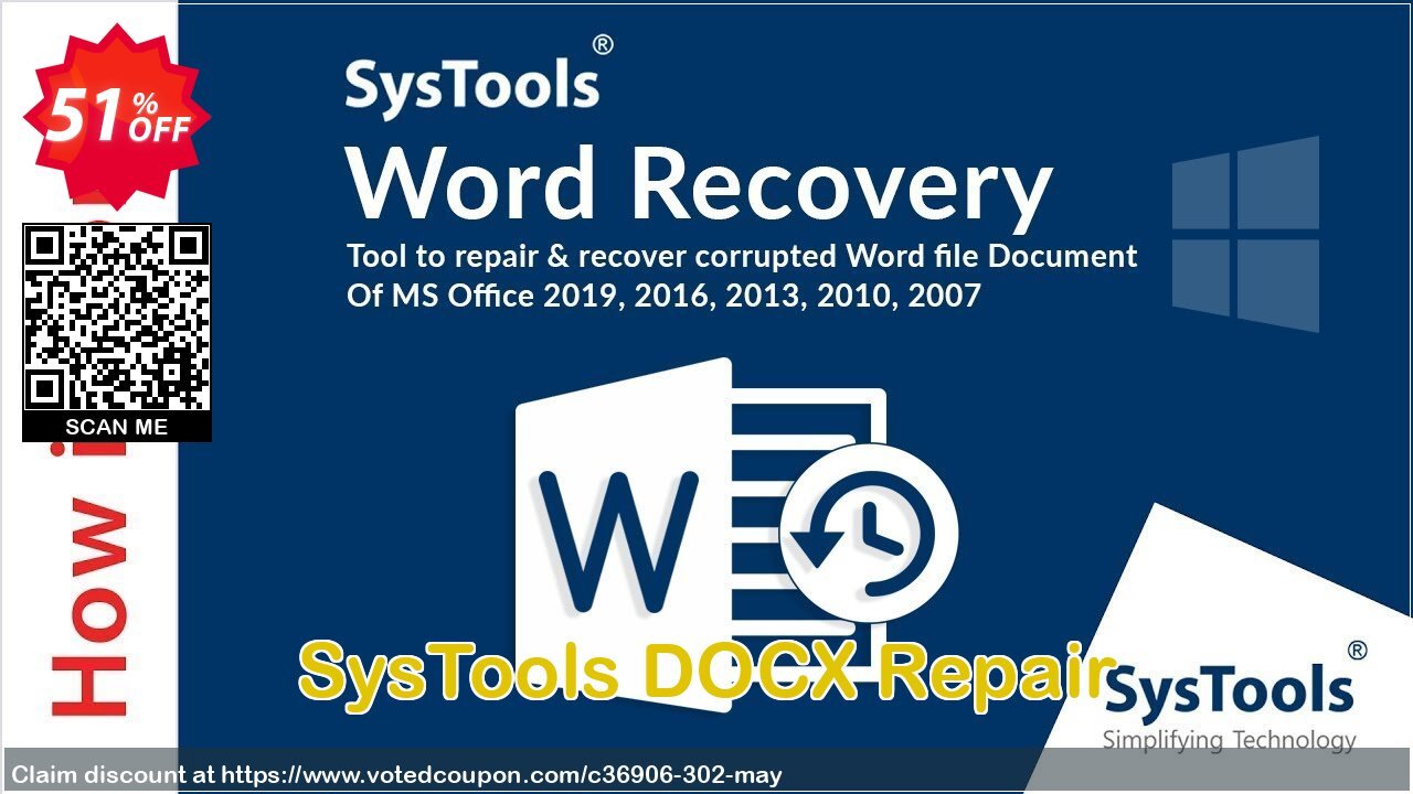 SysTools DOCX Repair Coupon Code May 2024, 51% OFF - VotedCoupon