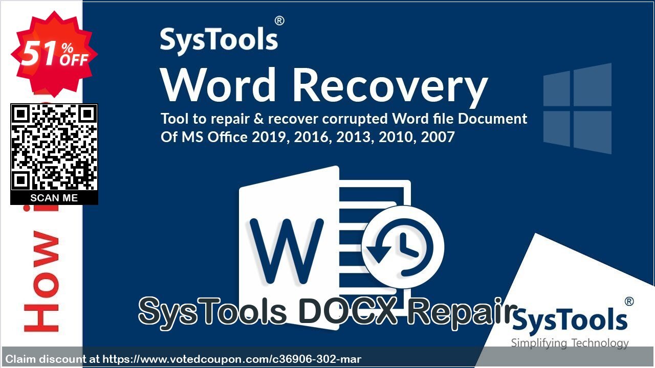 SysTools DOCX Repair Coupon Code May 2024, 51% OFF - VotedCoupon