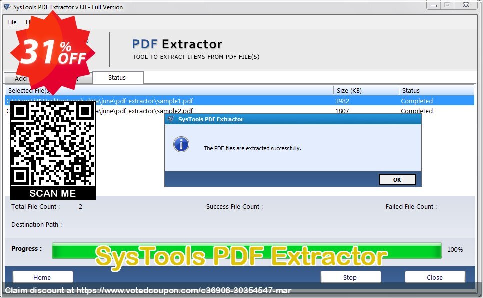 SysTools PDF Extractor Coupon, discount SysTools Spring Offer. Promotion: Stirring discounts code of SysTools PDF Extractor 2024
