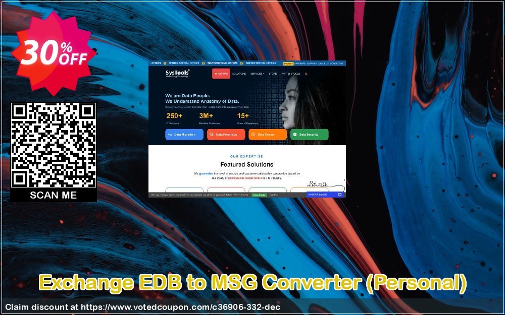 Exchange EDB to MSG Converter, Personal  Coupon, discount SysTools coupon 36906. Promotion: 