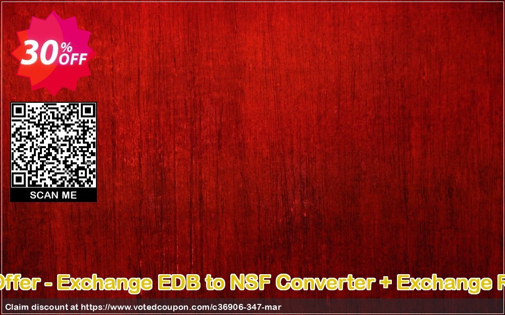 Bundle Offer - Exchange EDB to NSF Converter + Exchange Recovery Coupon, discount SysTools Summer Sale. Promotion: 