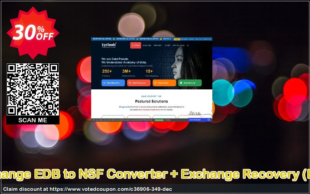 Bundle Offer - Exchange EDB to NSF Converter + Exchange Recovery, Enterprise Plan  Coupon, discount SysTools coupon 36906. Promotion: 
