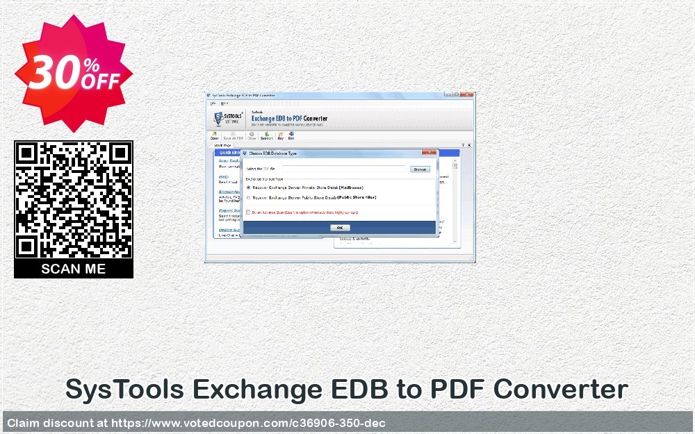 SysTools Exchange EDB to PDF Converter Coupon, discount SysTools Summer Sale. Promotion: 