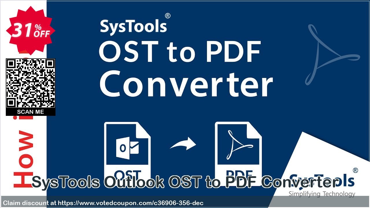 SysTools Outlook OST to PDF Converter Coupon Code Jun 2023, 31% OFF - VotedCoupon
