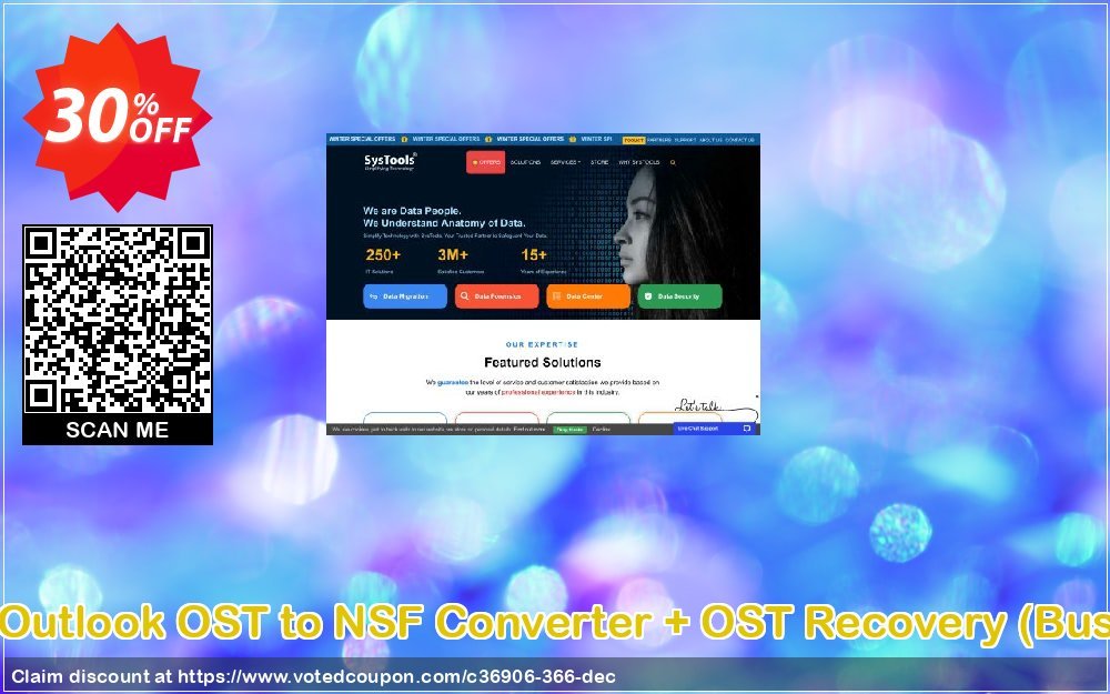 Bundle Offer - Outlook OST to NSF Converter + OST Recovery, Business Plan  Coupon, discount SysTools coupon 36906. Promotion: 