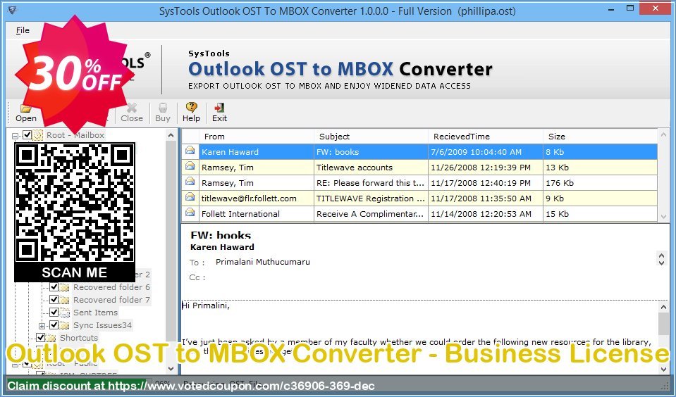Outlook OST to MBOX Converter - Business Plan Coupon Code Apr 2024, 30% OFF - VotedCoupon