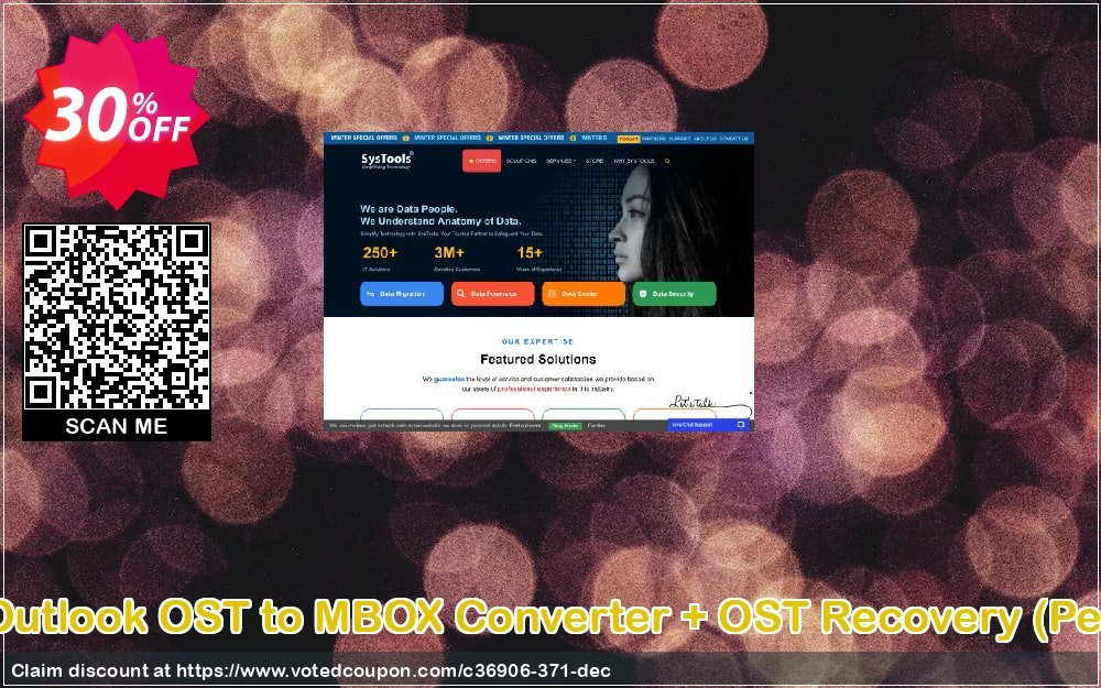 Bundle Offer - Outlook OST to MBOX Converter + OST Recovery, Personal Plan  Coupon, discount SysTools coupon 36906. Promotion: 