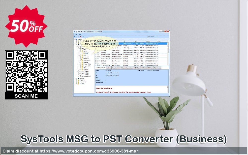 SysTools MSG to PST Converter, Business  Coupon, discount SysTools coupon 36906. Promotion: 