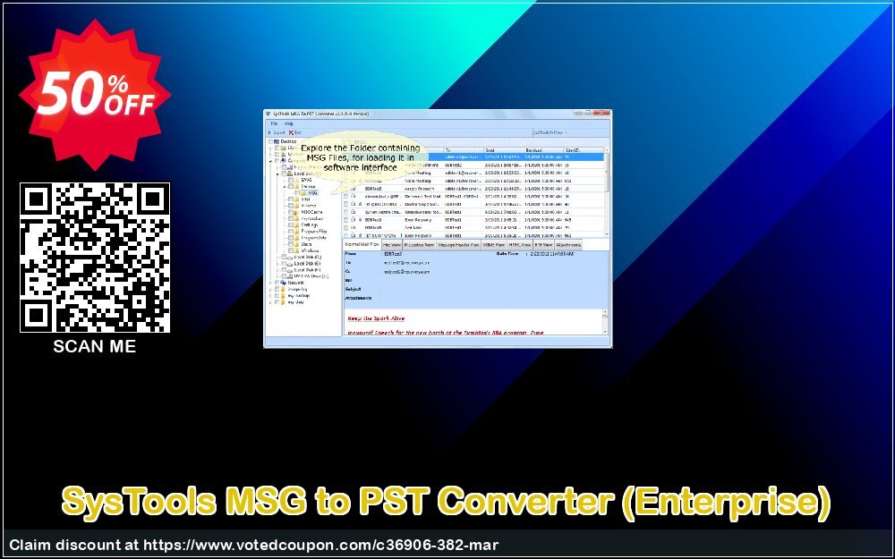 SysTools MSG to PST Converter, Enterprise  Coupon, discount SysTools coupon 36906. Promotion: 