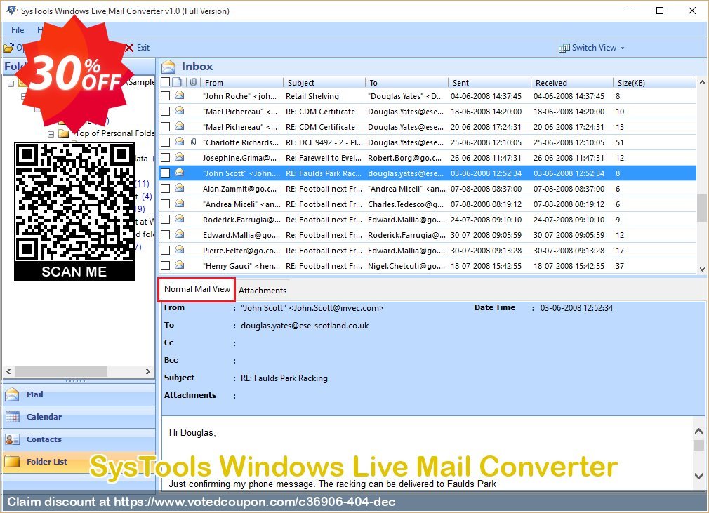 SysTools WINDOWS Live Mail Converter Coupon Code Mar 2024, 30% OFF - VotedCoupon