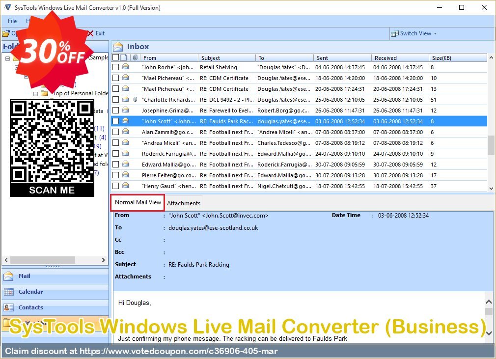 SysTools WINDOWS Live Mail Converter, Business  Coupon Code May 2024, 30% OFF - VotedCoupon