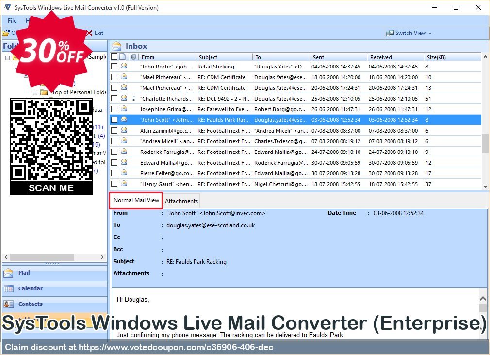 SysTools WINDOWS Live Mail Converter, Enterprise  Coupon, discount 30% OFF SysTools Windows Live Mail Converter (Enterprise), verified. Promotion: Awful sales code of SysTools Windows Live Mail Converter (Enterprise), tested & approved