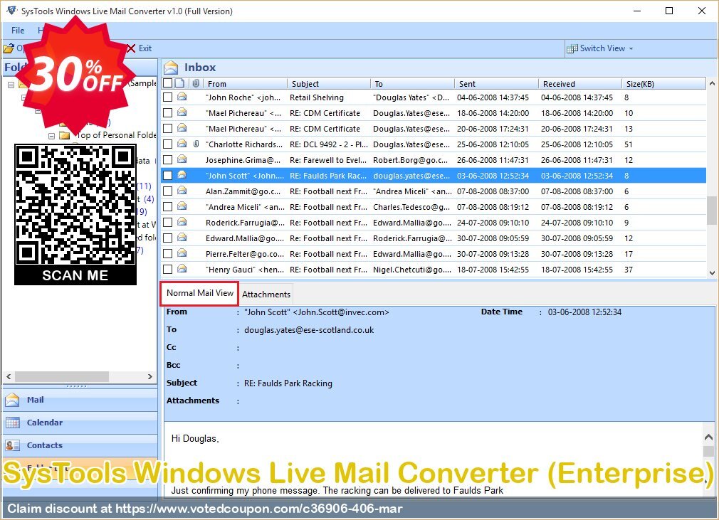 SysTools WINDOWS Live Mail Converter, Enterprise  Coupon Code Apr 2024, 30% OFF - VotedCoupon