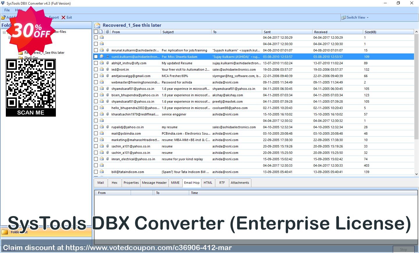 SysTools DBX Converter, Enterprise Plan  Coupon Code Apr 2024, 30% OFF - VotedCoupon