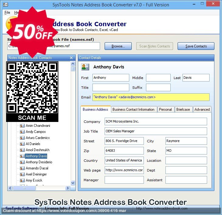 SysTools Notes Address Book Converter Coupon Code Apr 2024, 50% OFF - VotedCoupon