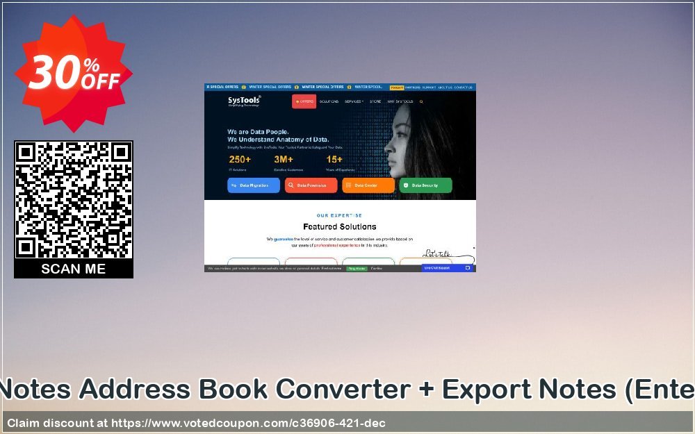 Bundle Offer - Notes Address Book Converter + Export Notes, Enterprise Plan  Coupon, discount SysTools coupon 36906. Promotion: 