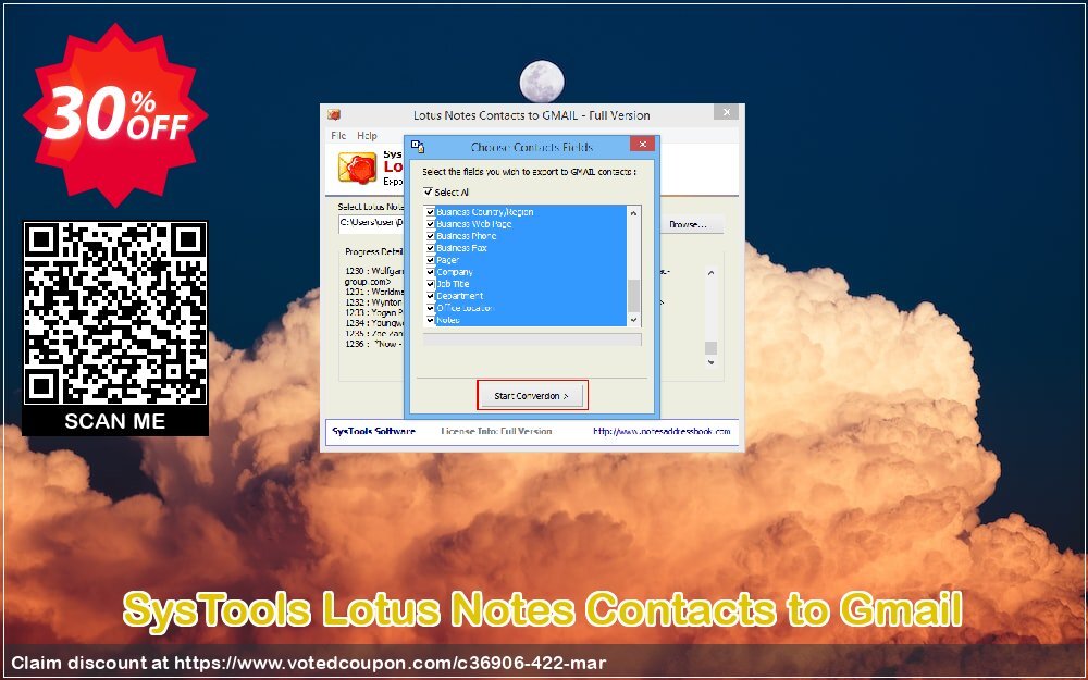 SysTools Lotus Notes Contacts to Gmail Coupon Code Apr 2024, 30% OFF - VotedCoupon