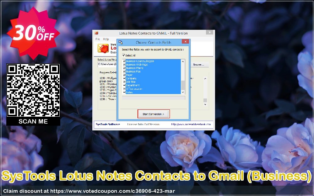 SysTools Lotus Notes Contacts to Gmail, Business  Coupon Code Apr 2024, 30% OFF - VotedCoupon