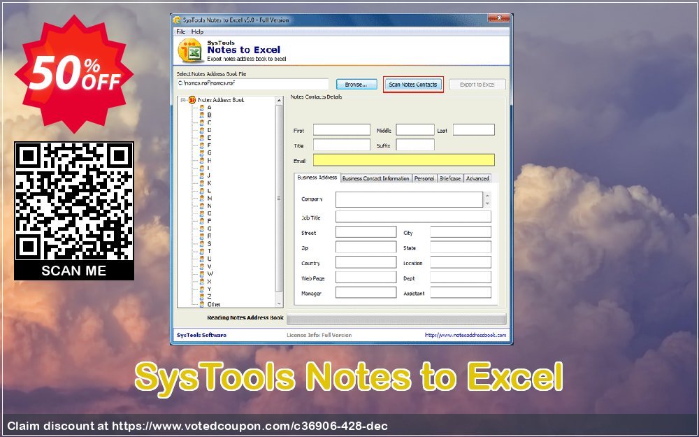 SysTools Notes to Excel Coupon, discount SysTools Summer Sale. Promotion: 
