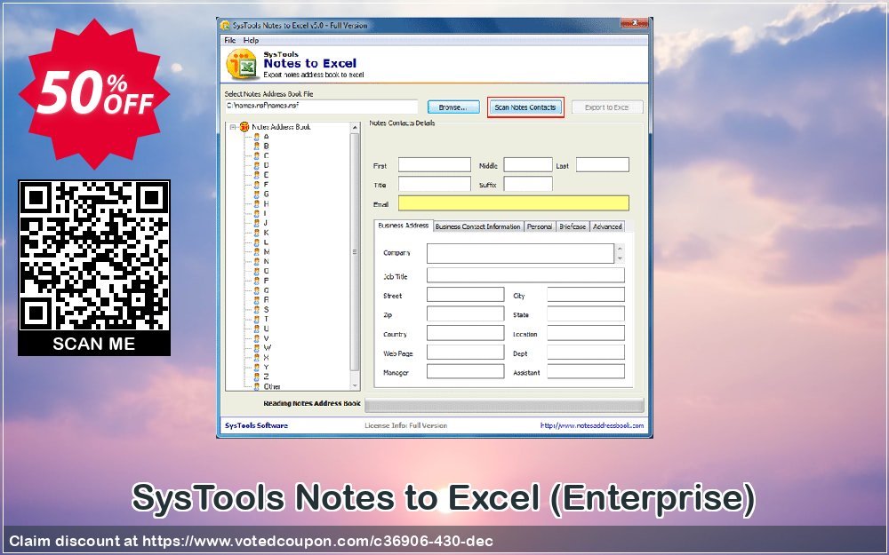 SysTools Notes to Excel, Enterprise  Coupon Code Mar 2024, 50% OFF - VotedCoupon