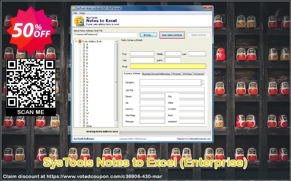 SysTools Notes to Excel, Enterprise  Coupon Code Mar 2024, 50% OFF - VotedCoupon