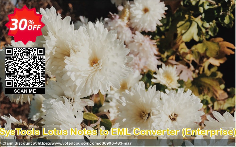 SysTools Lotus Notes to EML Converter, Enterprise  Coupon, discount SysTools coupon 36906. Promotion: 