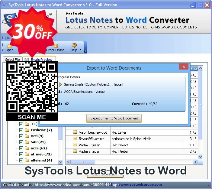 SysTools Lotus Notes to Word Coupon, discount SysTools Summer Sale. Promotion: 