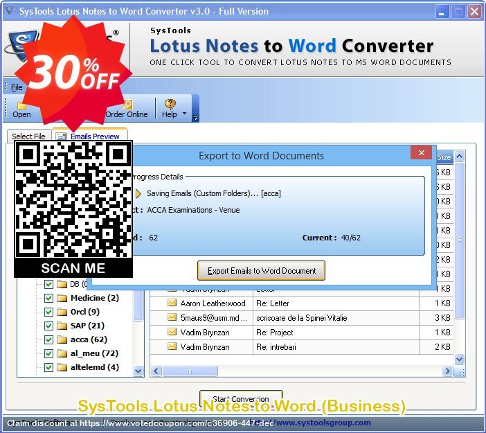 SysTools Lotus Notes to Word, Business  Coupon Code Apr 2024, 30% OFF - VotedCoupon