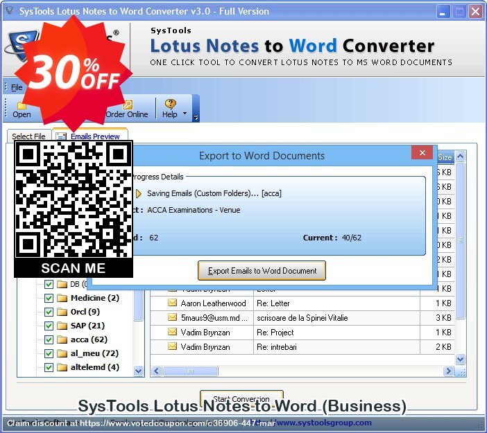 SysTools Lotus Notes to Word, Business  Coupon Code Apr 2024, 30% OFF - VotedCoupon