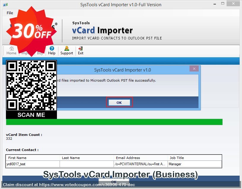 SysTools vCard Importer, Business  Coupon Code Jun 2024, 30% OFF - VotedCoupon
