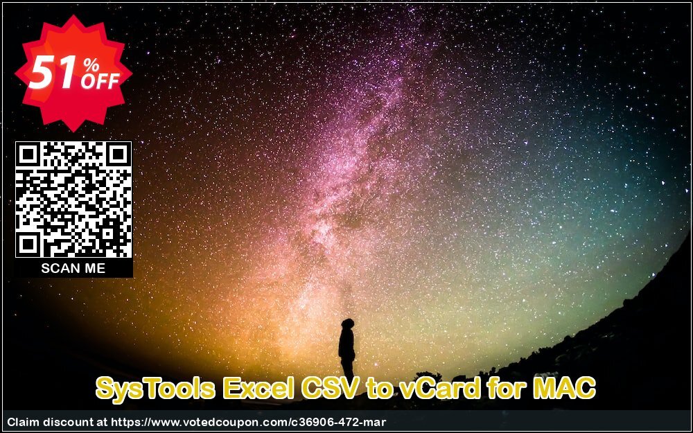 SysTools Excel CSV to vCard for MAC Coupon Code Apr 2024, 51% OFF - VotedCoupon