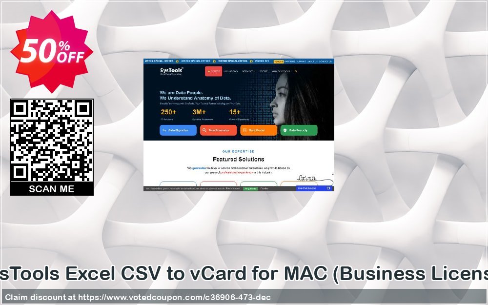 SysTools Excel CSV to vCard for MAC, Business Plan  Coupon Code Jun 2023, 50% OFF - VotedCoupon