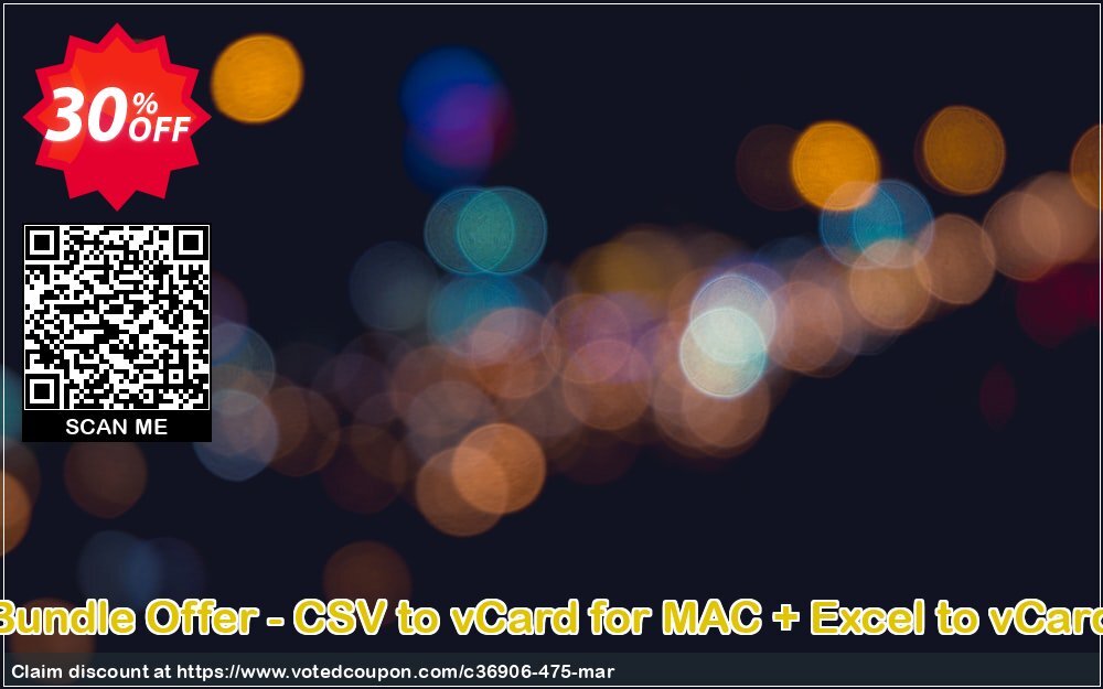 Bundle Offer - CSV to vCard for MAC + Excel to vCard Coupon, discount SysTools Summer Sale. Promotion: 