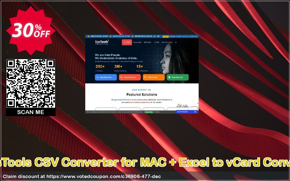 Bundle Offer - SysTools CSV Converter for MAC + Excel to vCard Converter, Enterprise  Coupon Code May 2024, 30% OFF - VotedCoupon