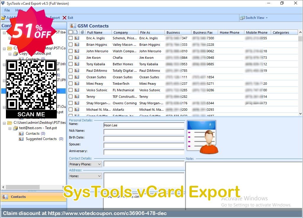 SysTools vCard Export Coupon, discount SysTools Summer Sale. Promotion: 