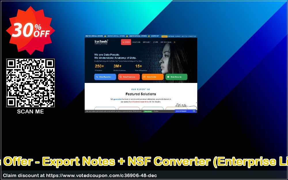 Bundle Offer - Export Notes + NSF Converter, Enterprise Plan  Coupon, discount SysTools coupon 36906. Promotion: 
