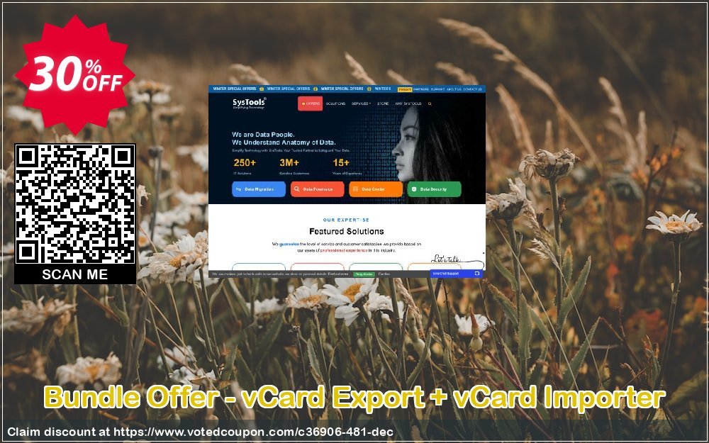 Bundle Offer - vCard Export + vCard Importer Coupon, discount SysTools Summer Sale. Promotion: 