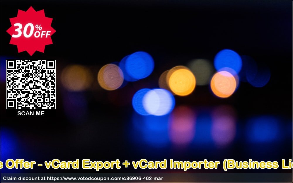 Bundle Offer - vCard Export + vCard Importer, Business Plan  Coupon, discount SysTools coupon 36906. Promotion: 