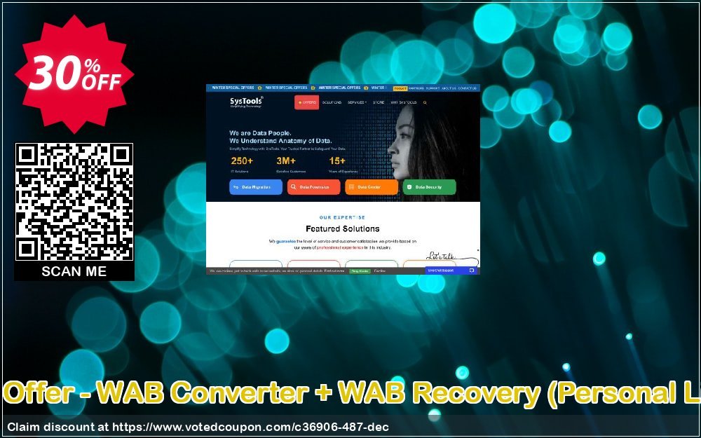Bundle Offer - WAB Converter + WAB Recovery, Personal Plan  Coupon, discount SysTools coupon 36906. Promotion: 