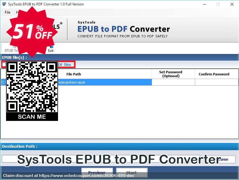 SysTools EPUB to PDF Converter Coupon, discount 50% OFF SysTools EPUB to PDF Converter , verified. Promotion: Awful sales code of SysTools EPUB to PDF Converter , tested & approved