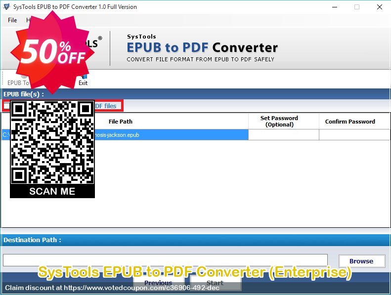 SysTools EPUB to PDF Converter, Enterprise  Coupon Code May 2024, 50% OFF - VotedCoupon