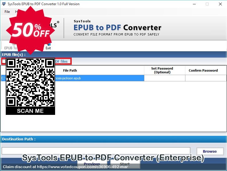 SysTools EPUB to PDF Converter, Enterprise  Coupon Code May 2024, 50% OFF - VotedCoupon