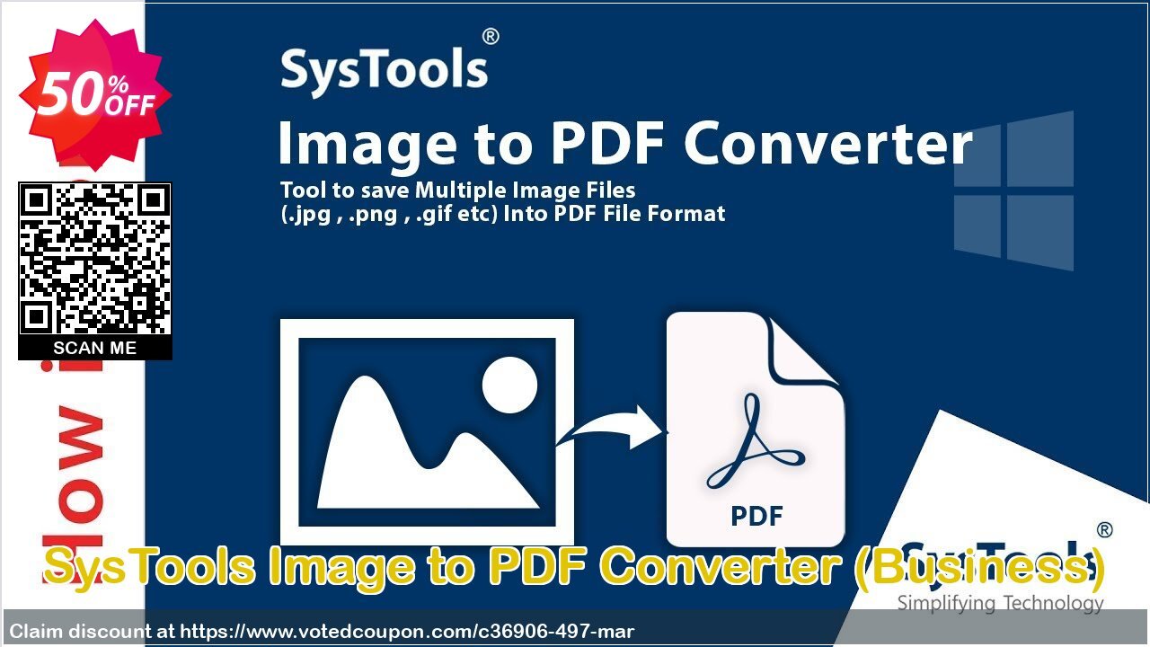 SysTools Image to PDF Converter, Business  Coupon, discount SysTools coupon 36906. Promotion: 