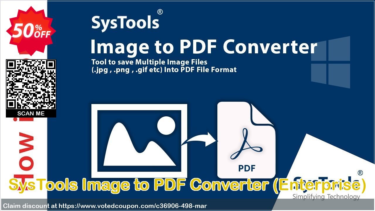 SysTools Image to PDF Converter, Enterprise  Coupon, discount SysTools coupon 36906. Promotion: 