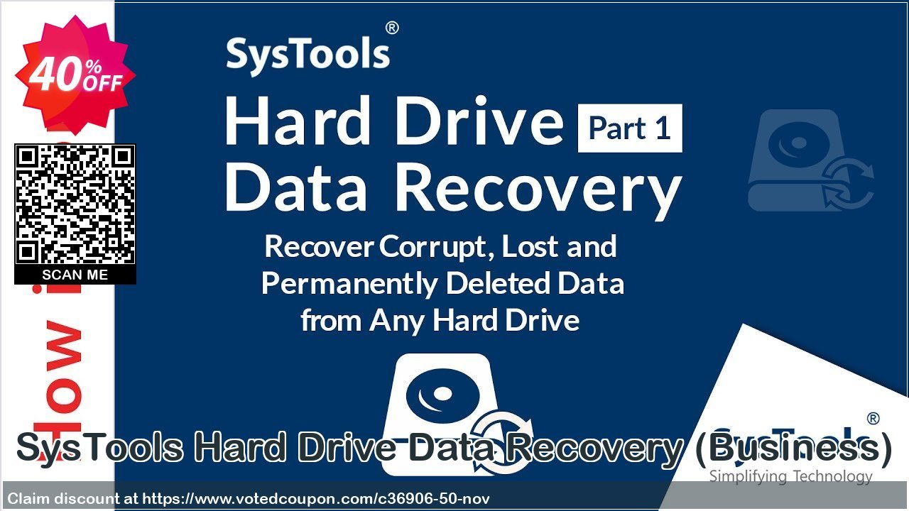 SysTools Hard Drive Data Recovery, Business  Coupon Code Mar 2024, 40% OFF - VotedCoupon