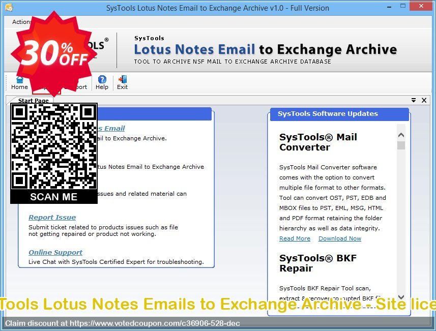 SysTools Lotus Notes Emails to Exchange Archive - Site Plan Coupon, discount SysTools Summer Sale. Promotion: 